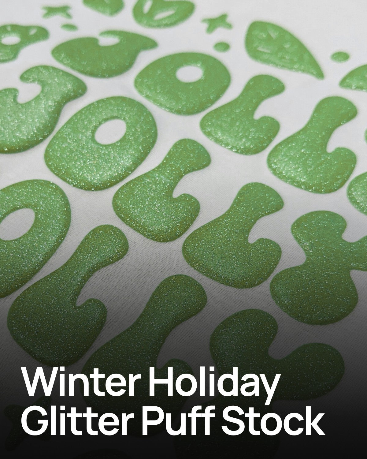 Holiday Glitter Puff Stock Transfers