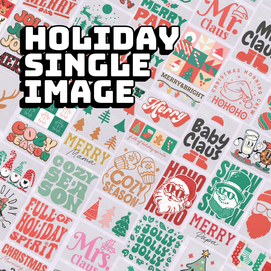 Holiday DTF Stock Single Image Transfers