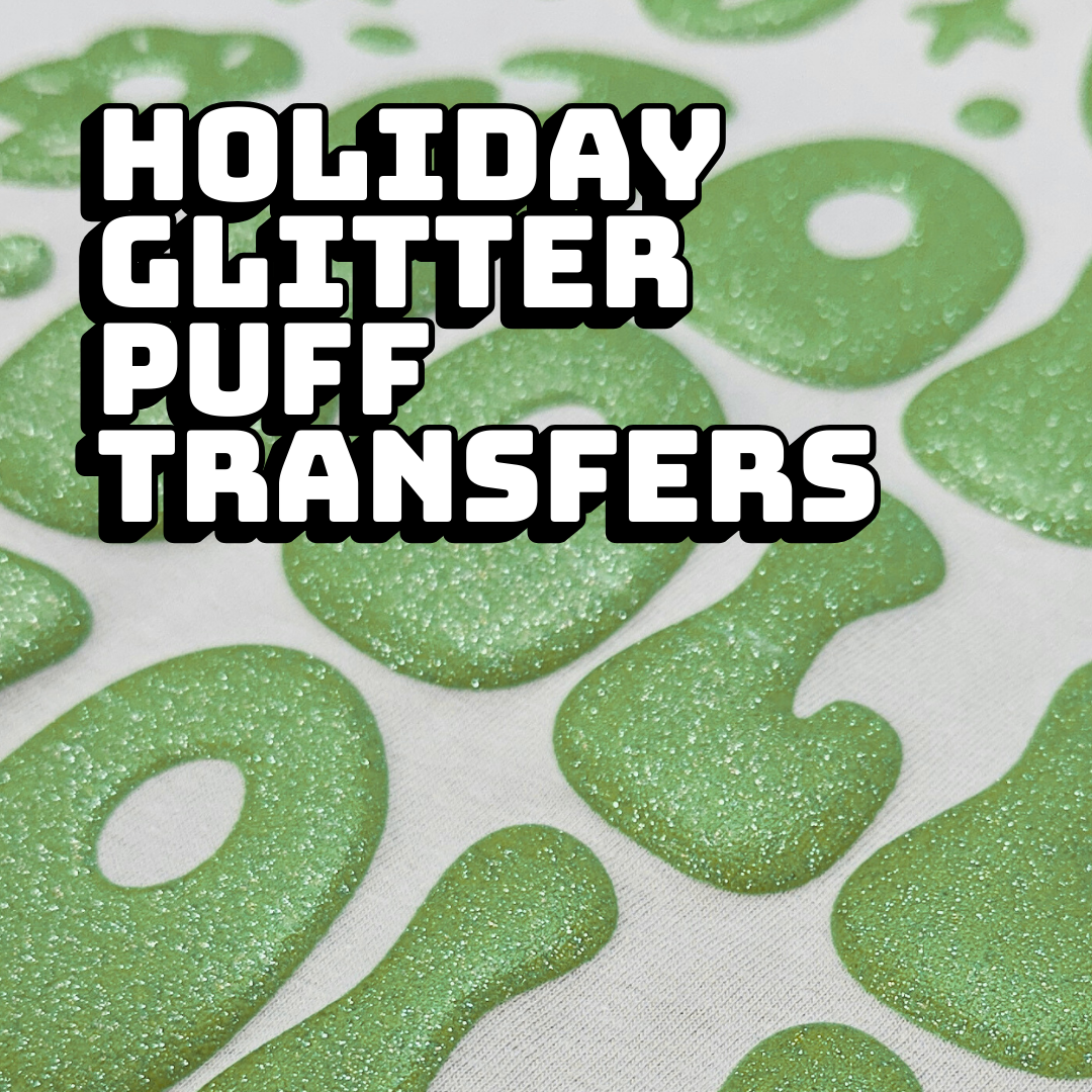 Holiday Glitter Puff Stock Transfers
