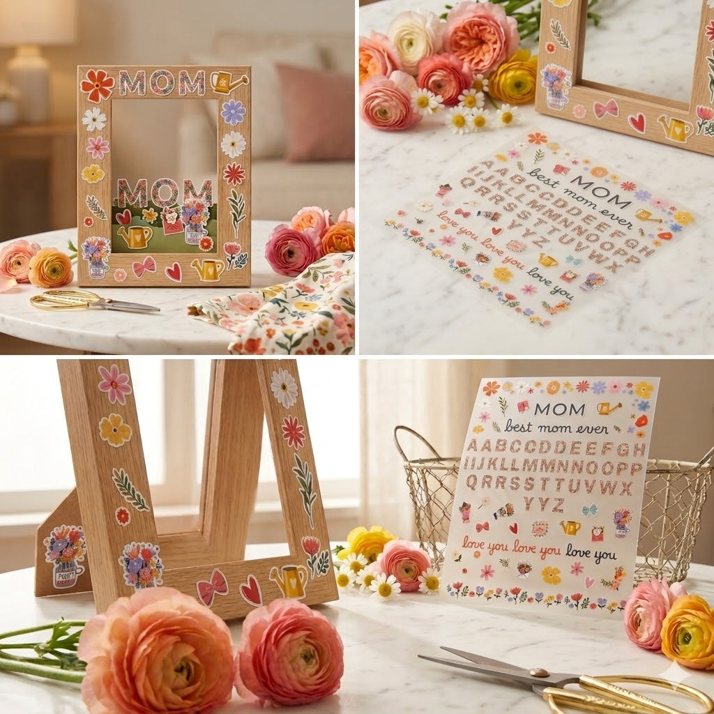 Floral Botanical Mother's Day UV DTF Sticker Sheet