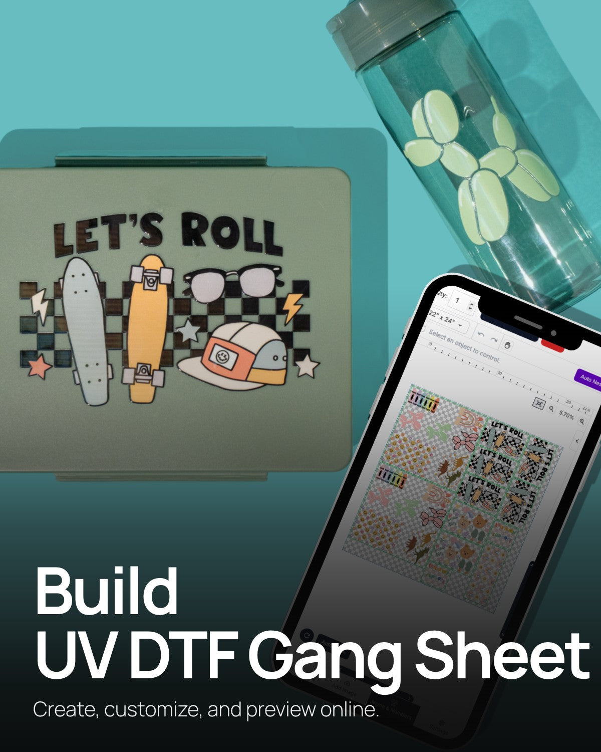 Build UV DTF Gang Sheet