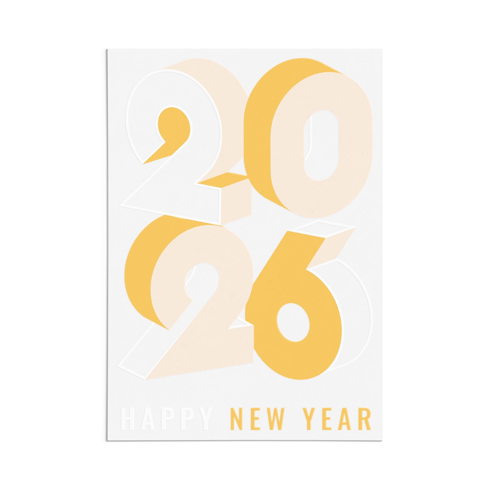 2026 Happy New Year Typography DTF Transfer