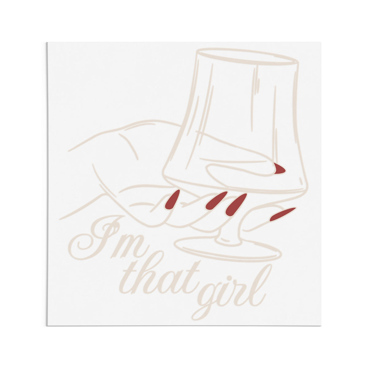 I'm That Girl Glass and Hand DTF Transfer