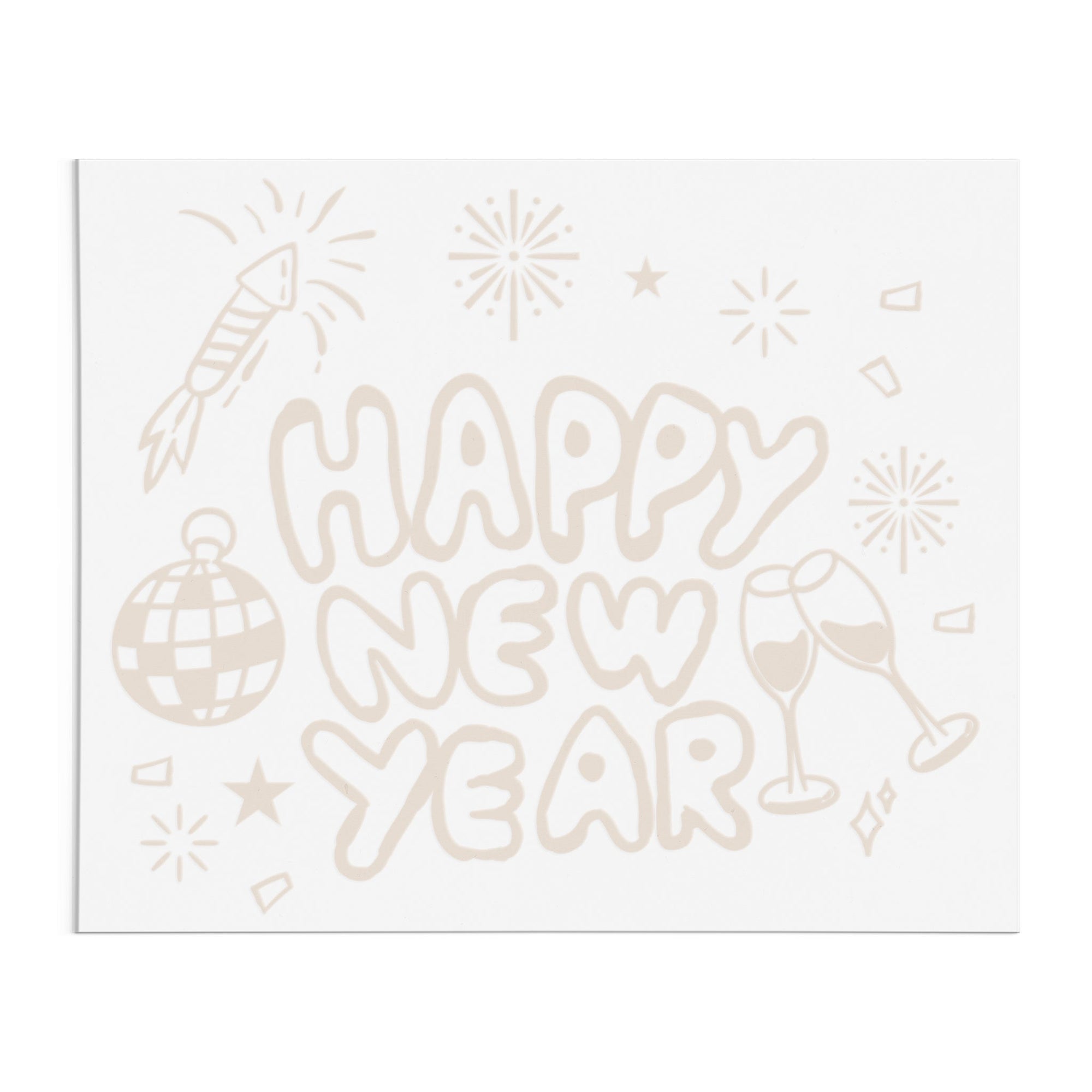 Happy New Year Illustration DTF Transfer