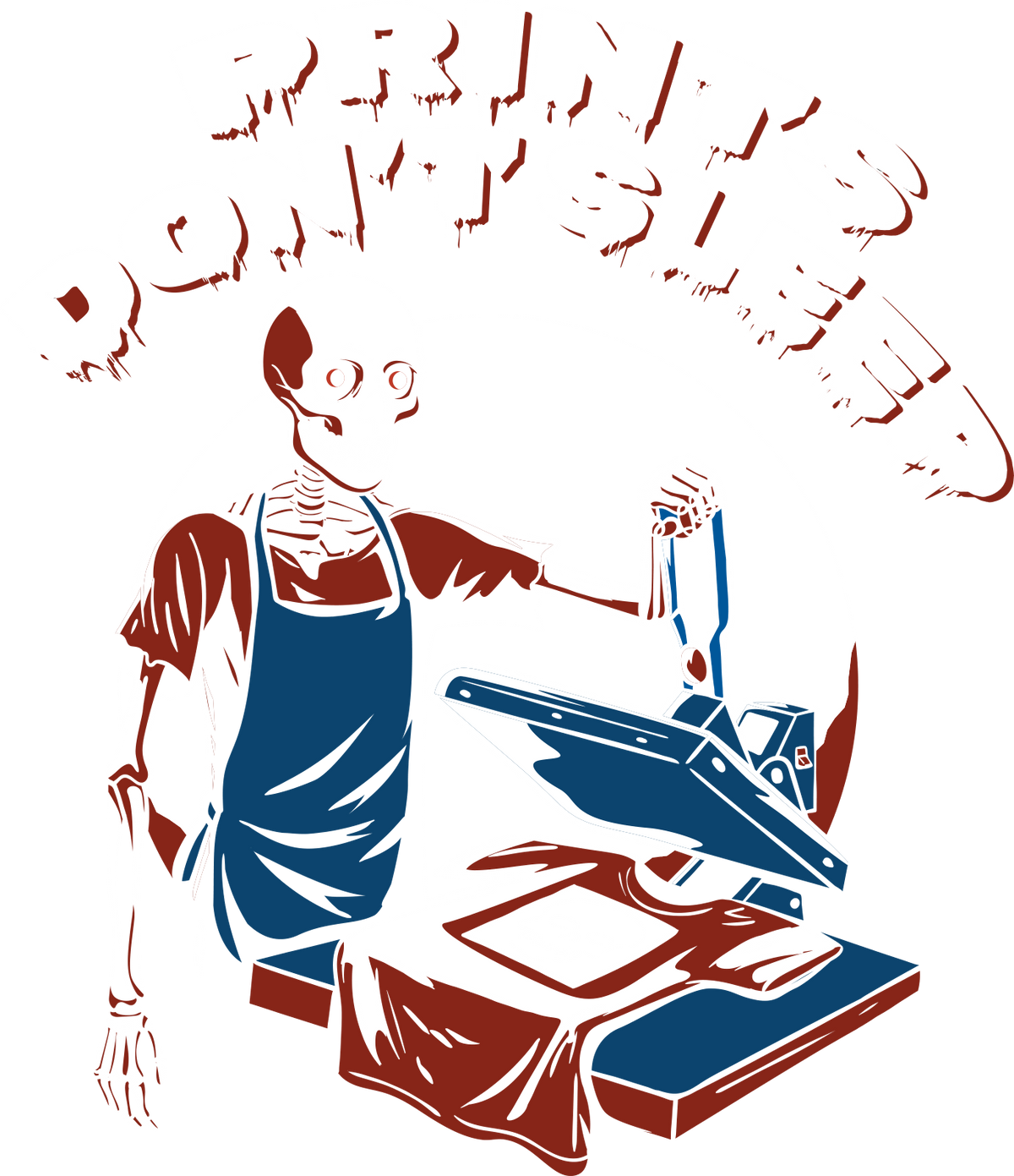 Prints Don't Sleep Skeleton Direct to Film transfer design