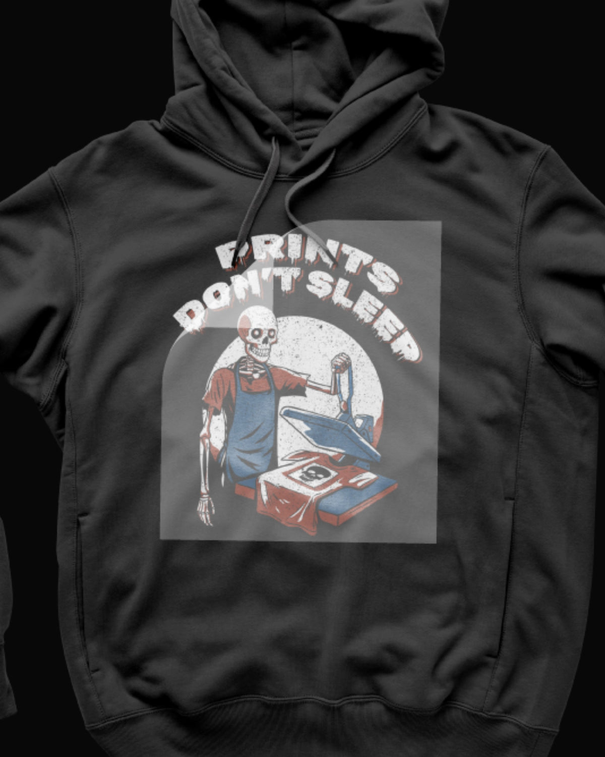 Prints Don't Sleep Skeleton DTF Transfer
