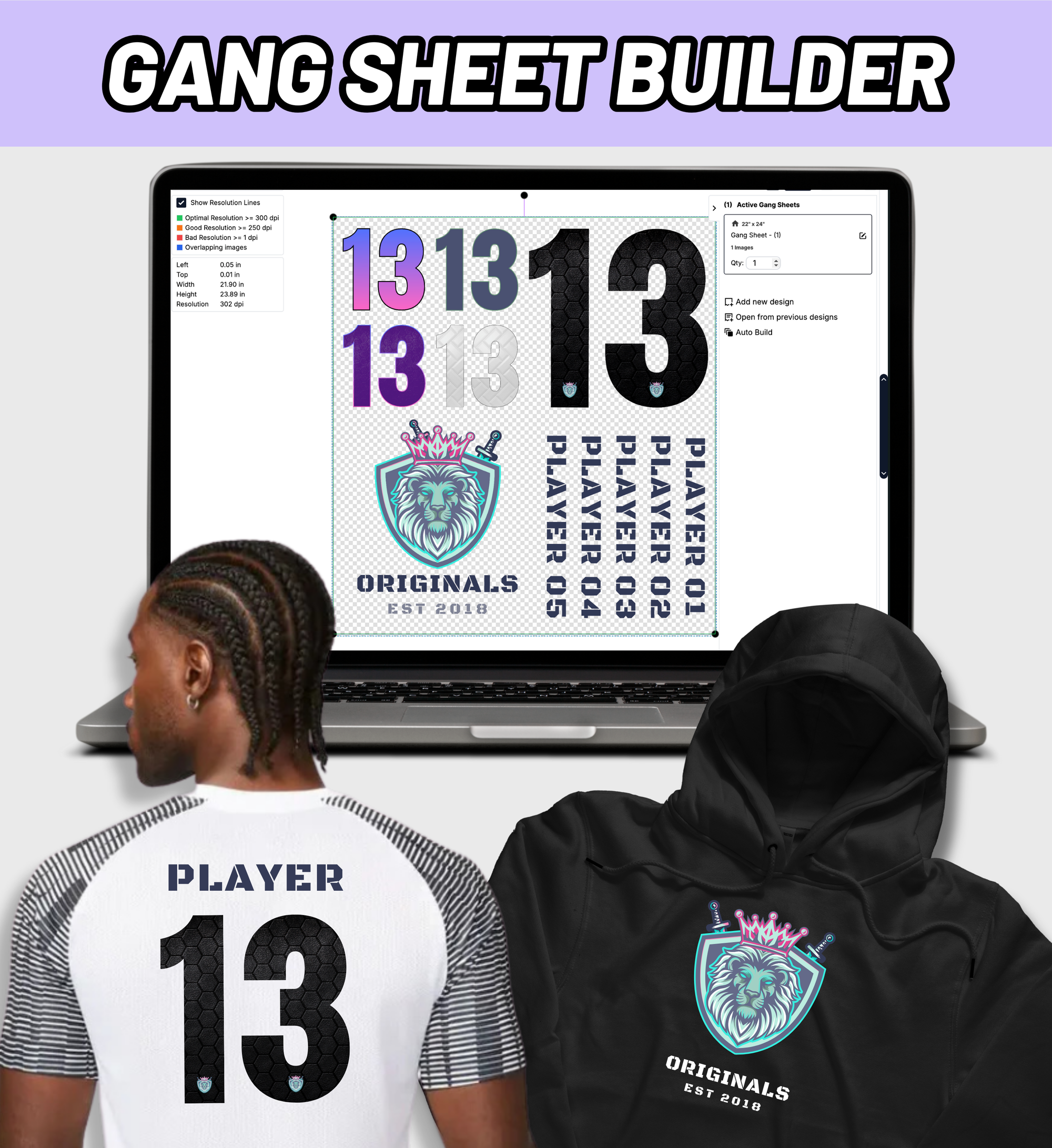 Build DTF Gang Sheet