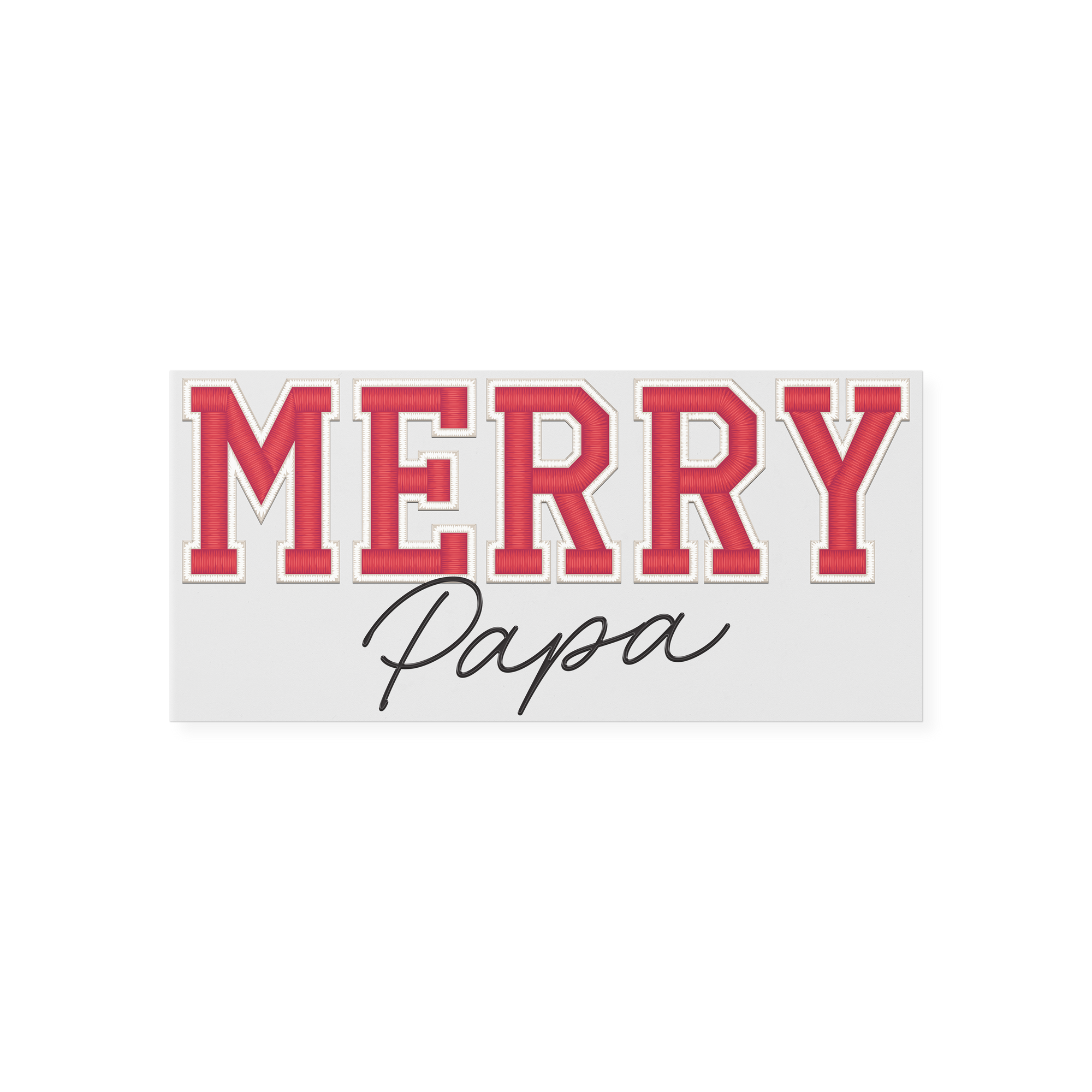 Faux-Embroidery Merry Papa  UVDTF Transfer