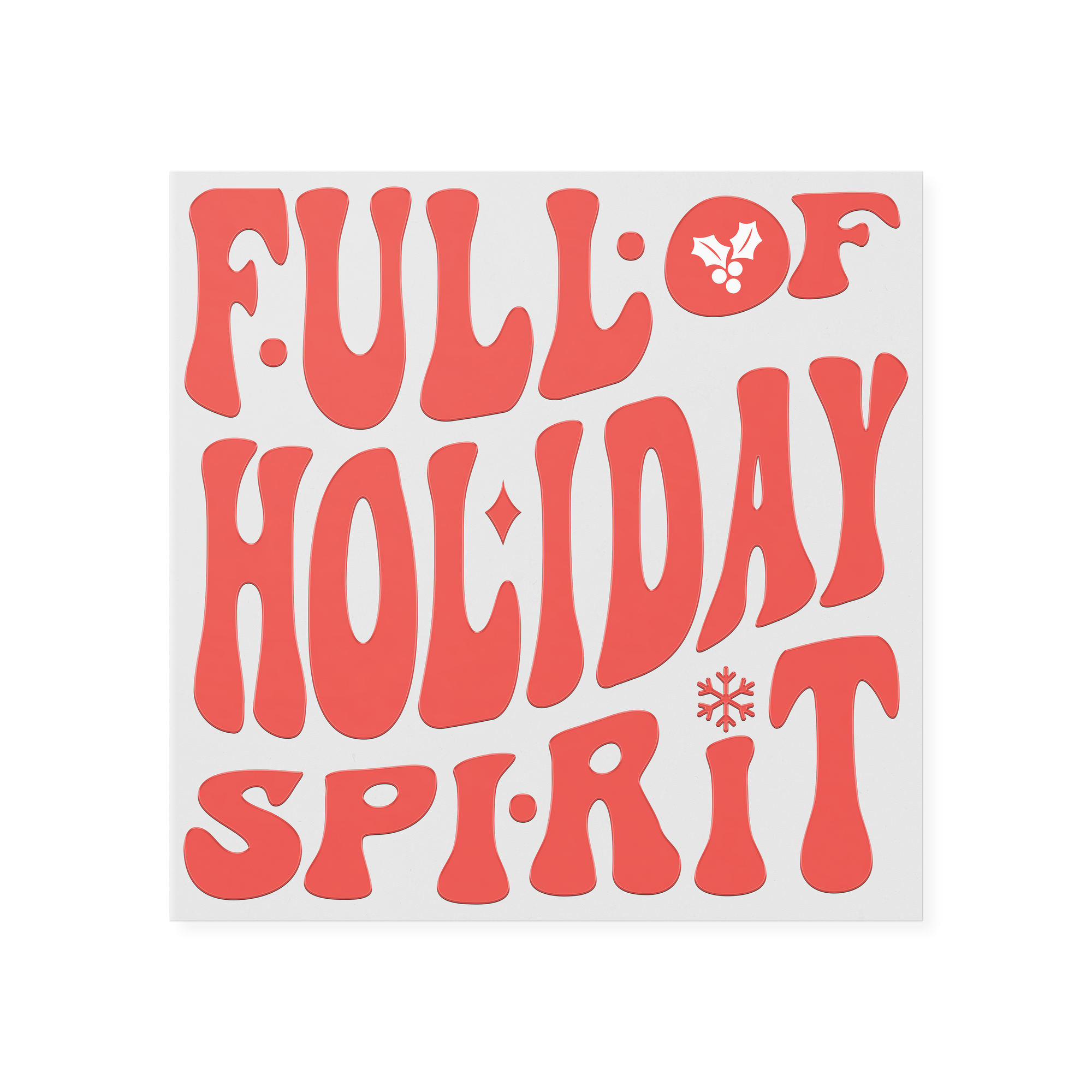 Full of  Spirit Red  UVDTF Transfer