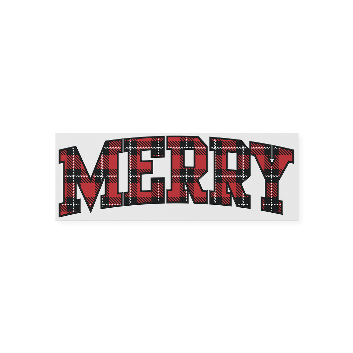 Green & Red Plaid Merry DTF Transfer