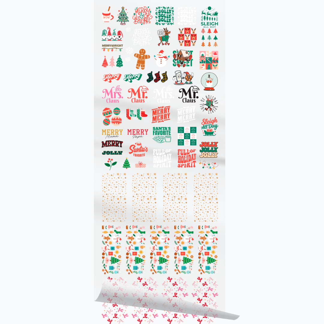 Holiday Pre-Made UV DTF Gang Sheet 22x60"