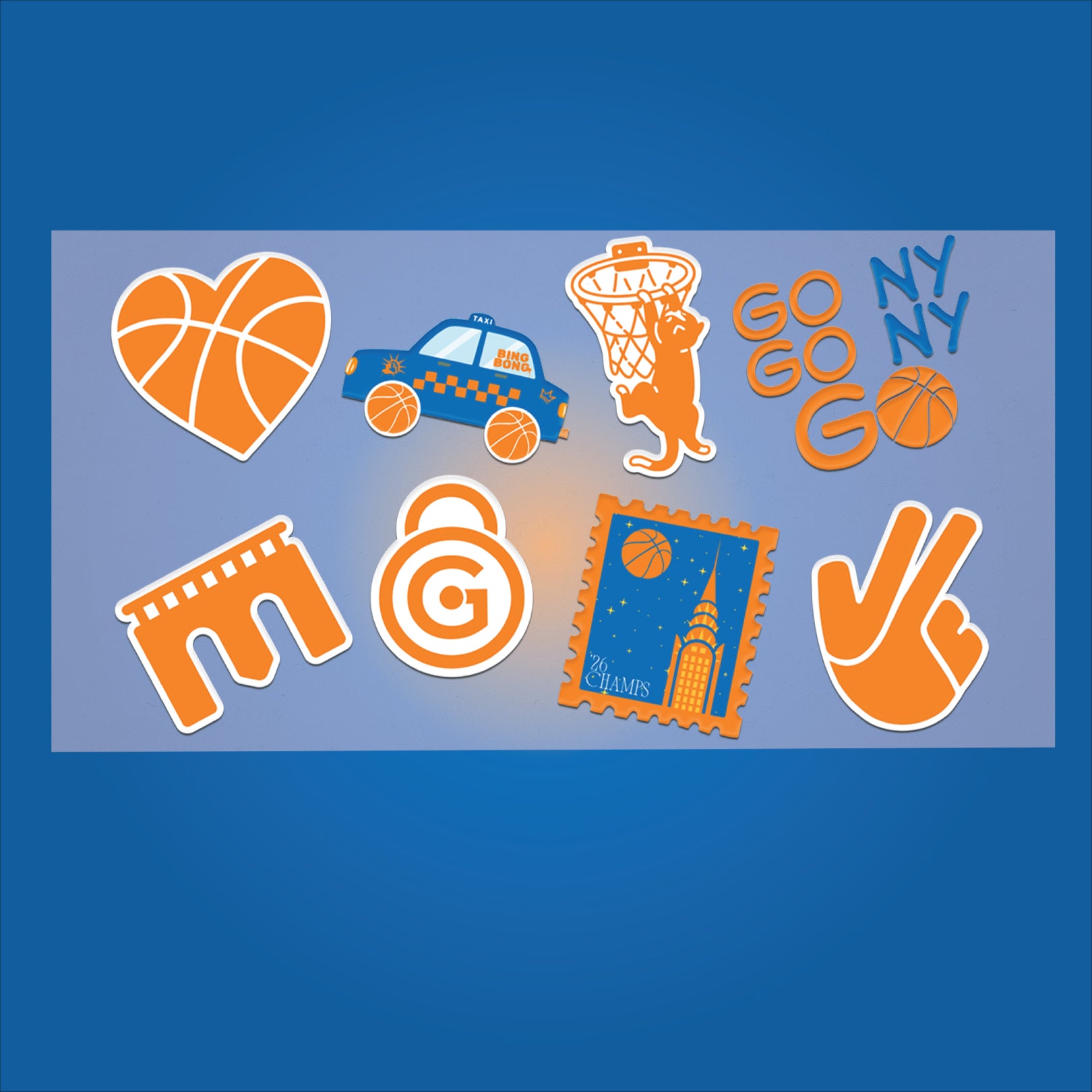 Champion's Basketball UV DTF Sticker Sheet