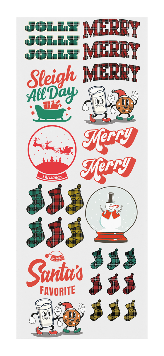 Merry Pre-Made DTF Gang Sheet 22x60"