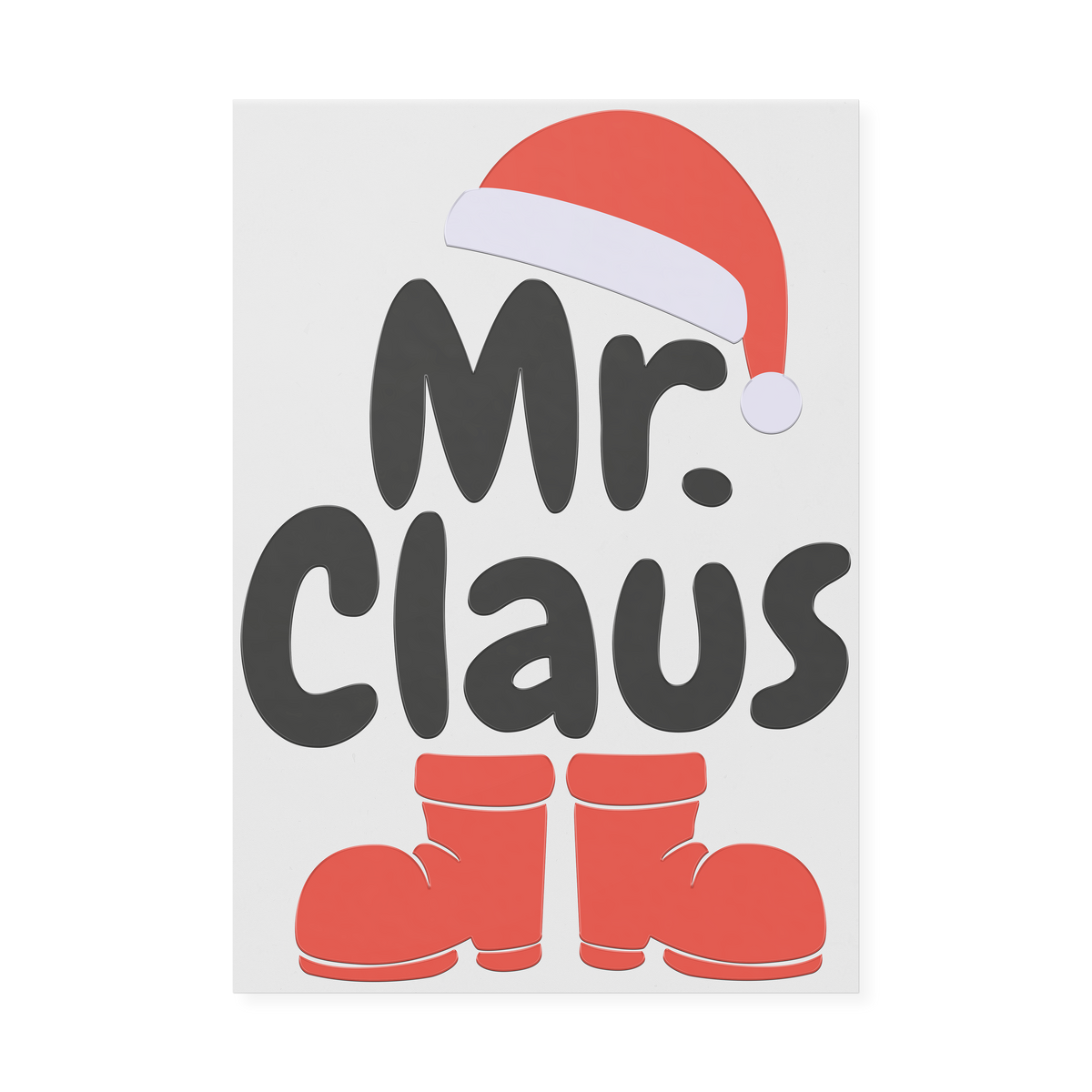 Mr Claus Santa Hat DTF Transfer