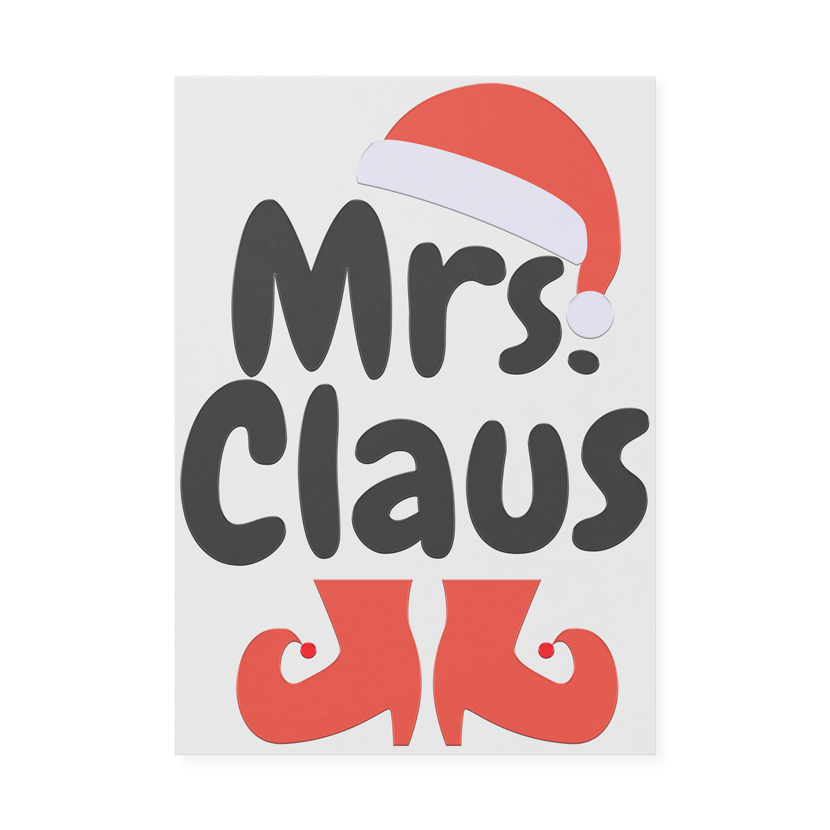 Mrs Claus Santa Hat DTF Transfer
