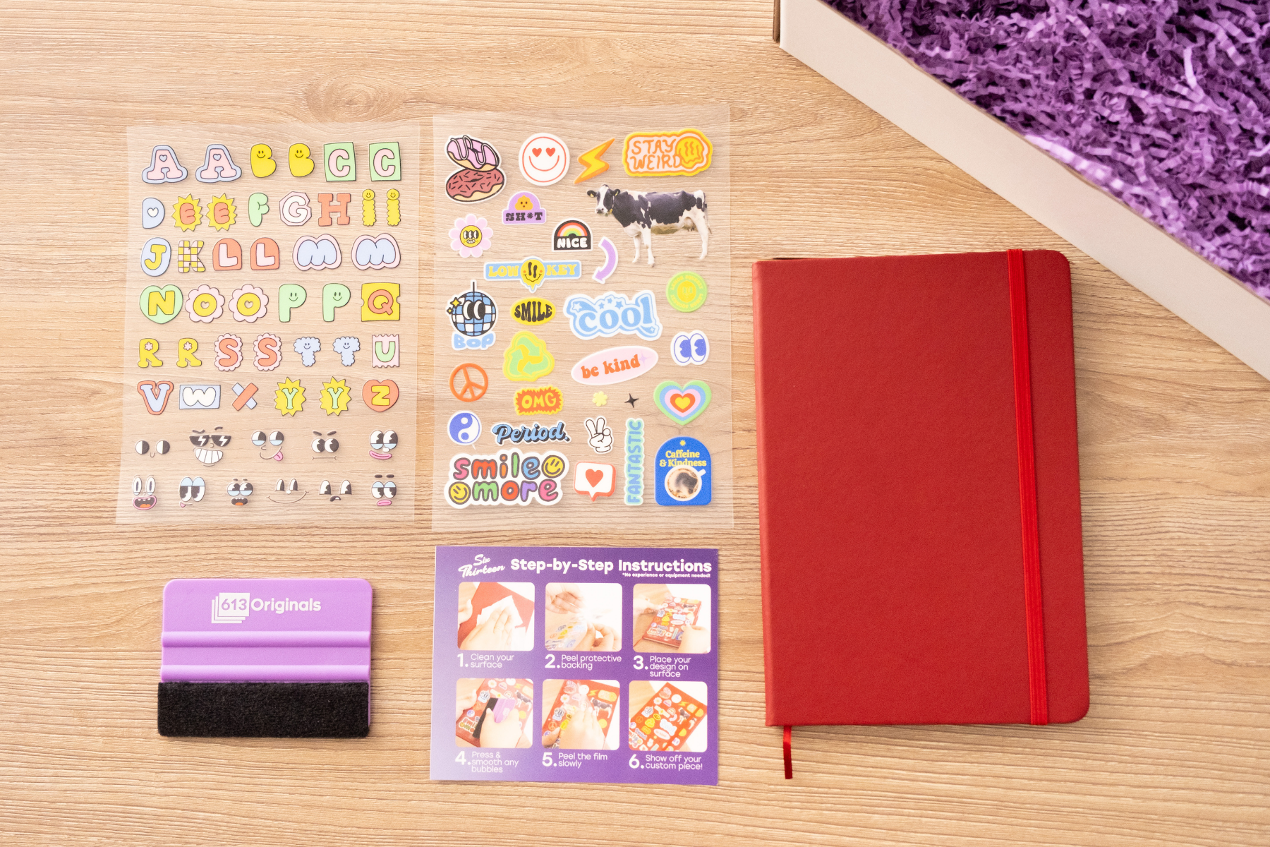 UV DTF Notebook Kit with Transfer Stickers