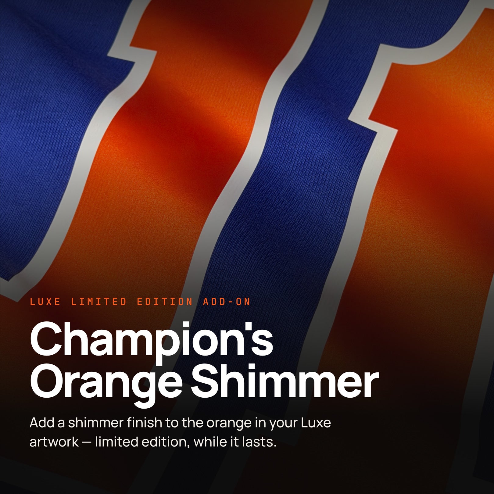 Upload Luxe Champion's Orange Shimmer Gang Sheet