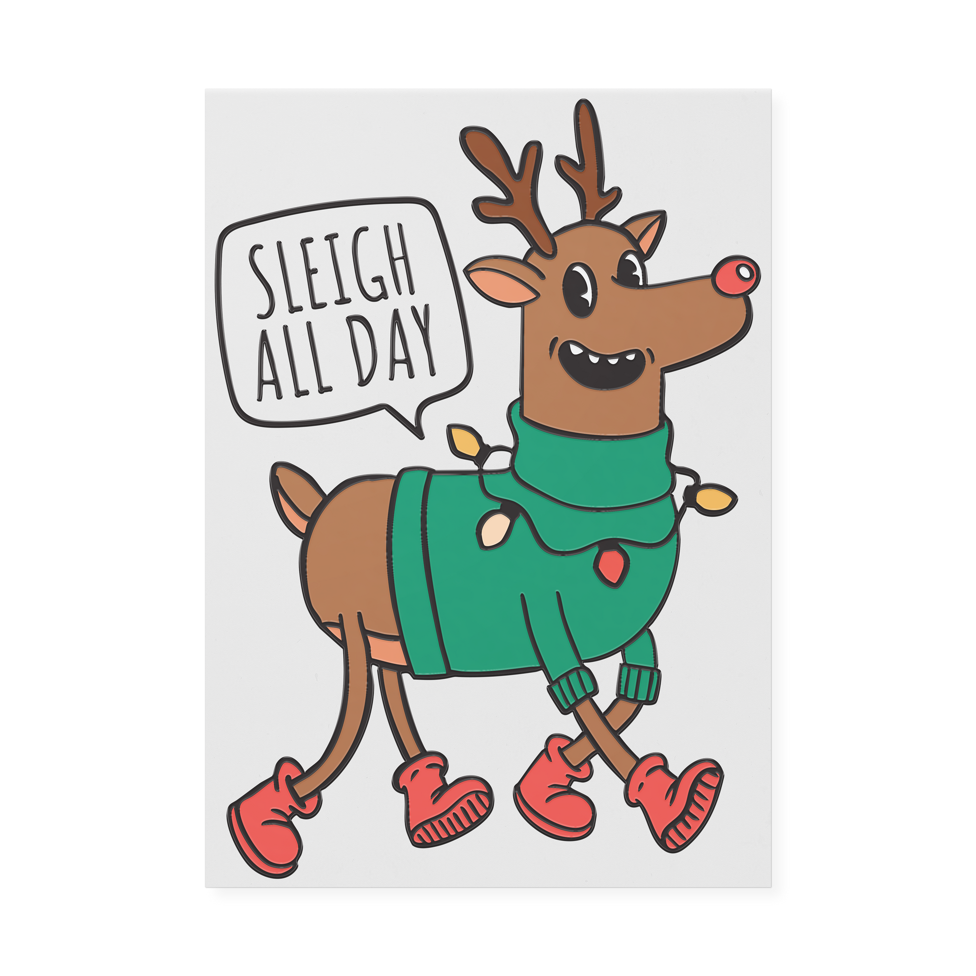 Reindeer Sleigh All Day Mascot  DTF Transfer