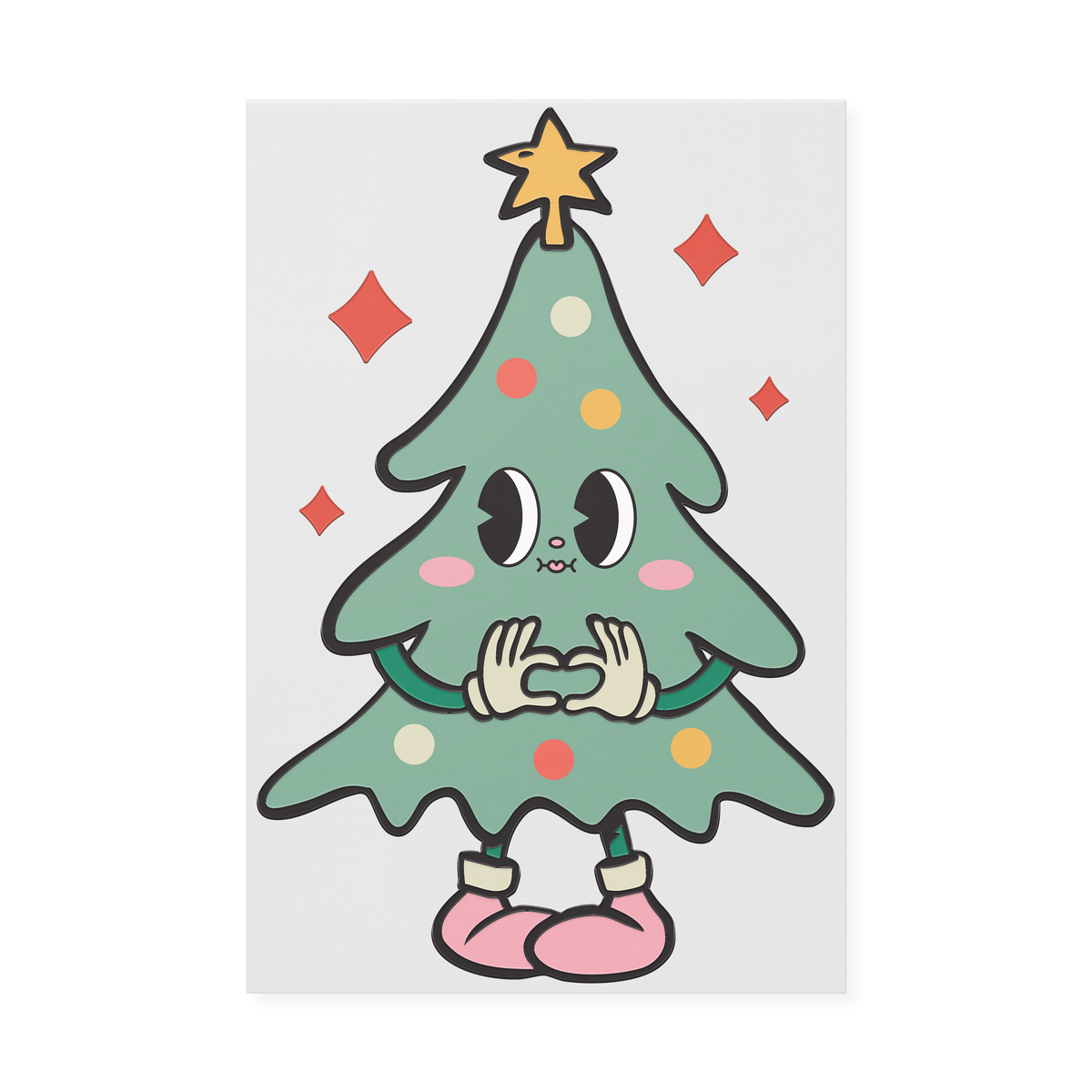 Retro Tree Mascot DTF Transfer