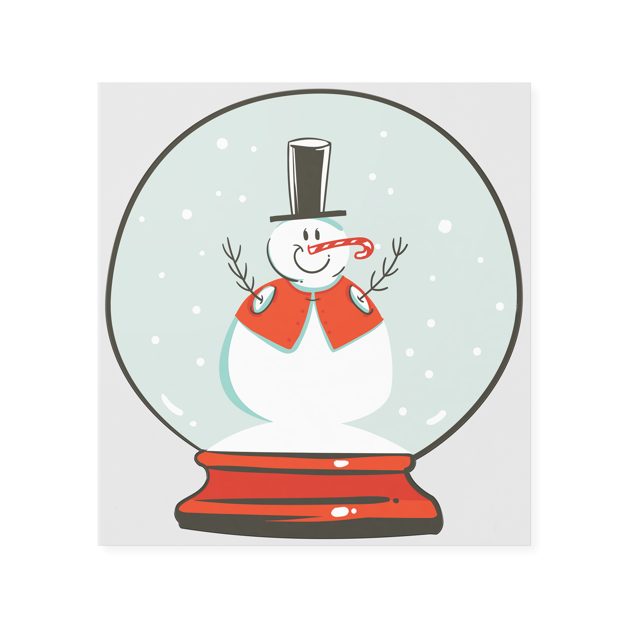 Snowman Snow Globe  DTF Transfer