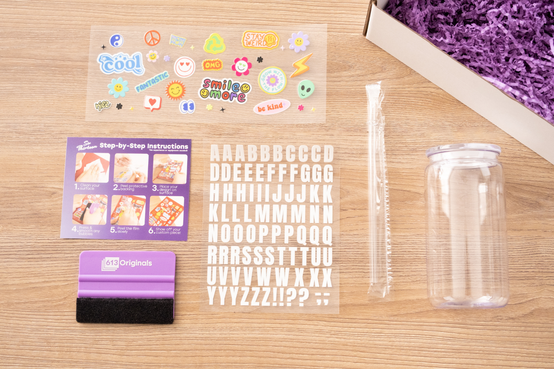 DIY Tumbler Kit with Transfer Stickers