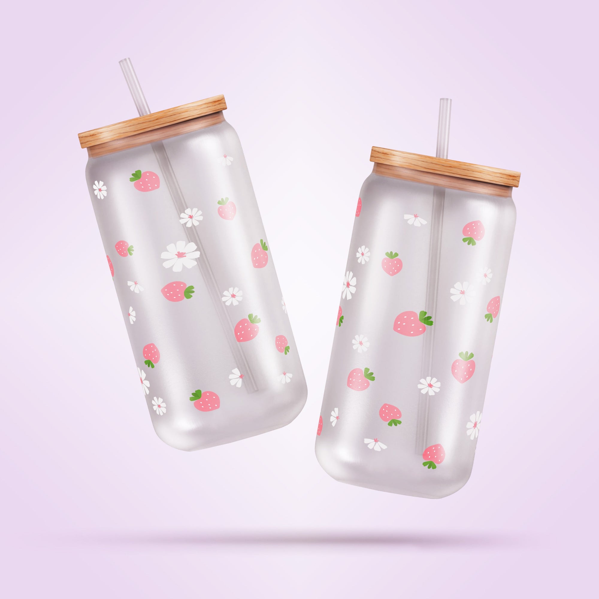 Strawberry Garden UV DTF Cup Wrap