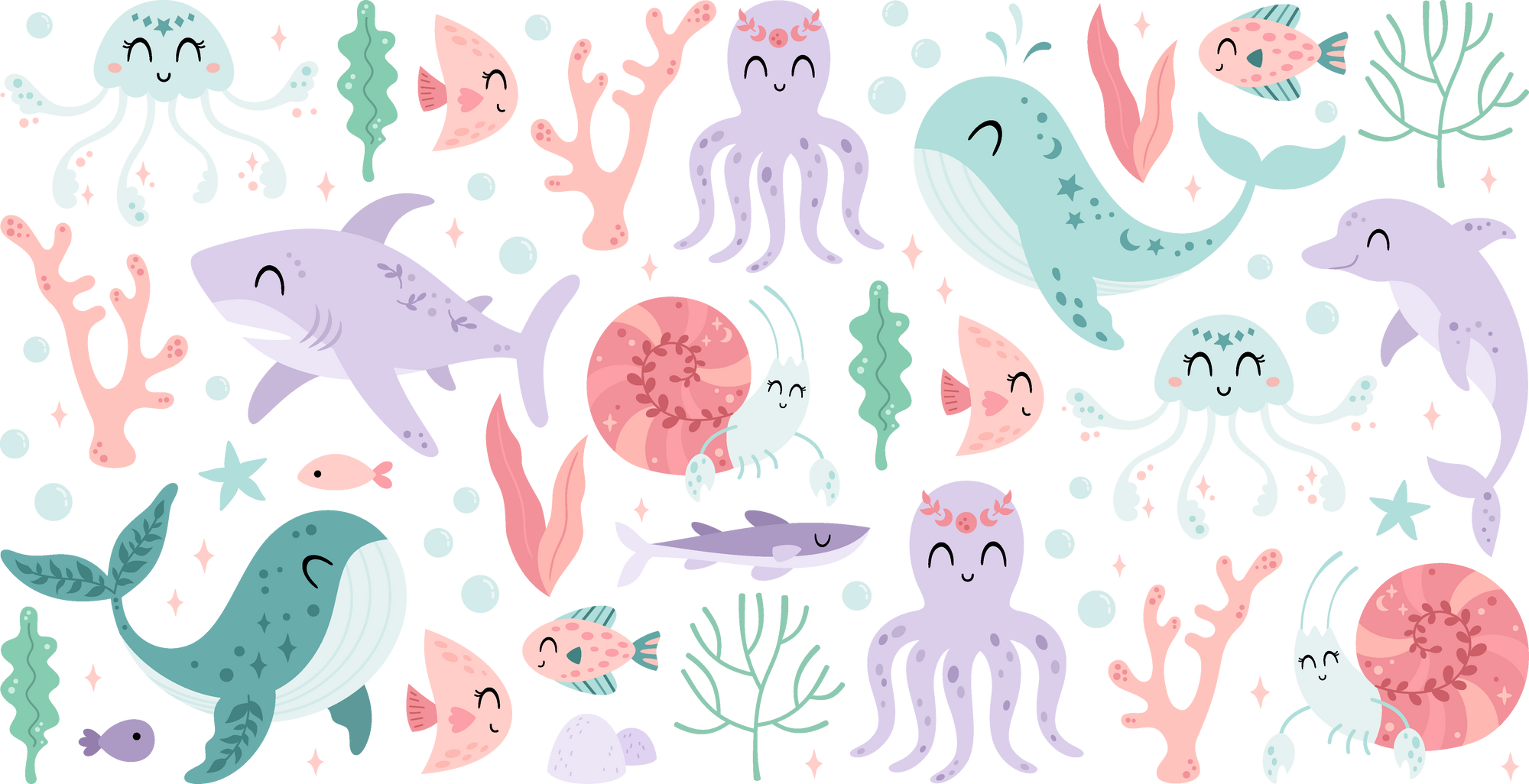 Under the Sea Friends UV DTF Cup Wrap