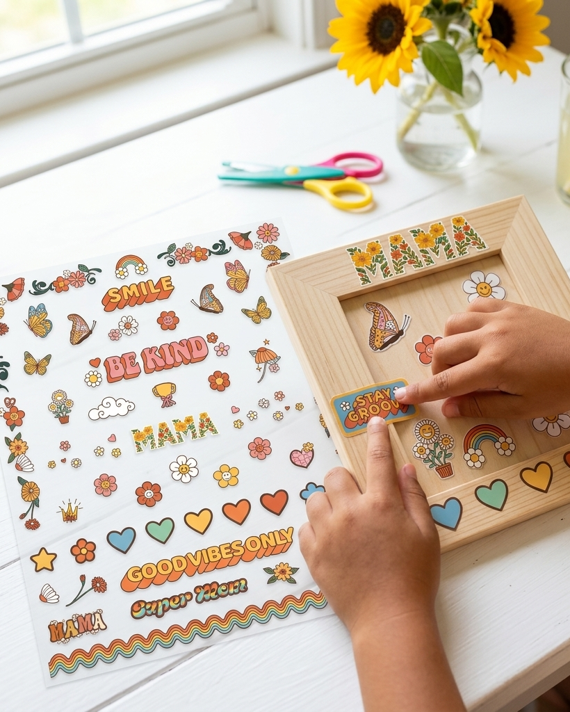 Groovy Mother's Day UV DTF Sticker Sheet