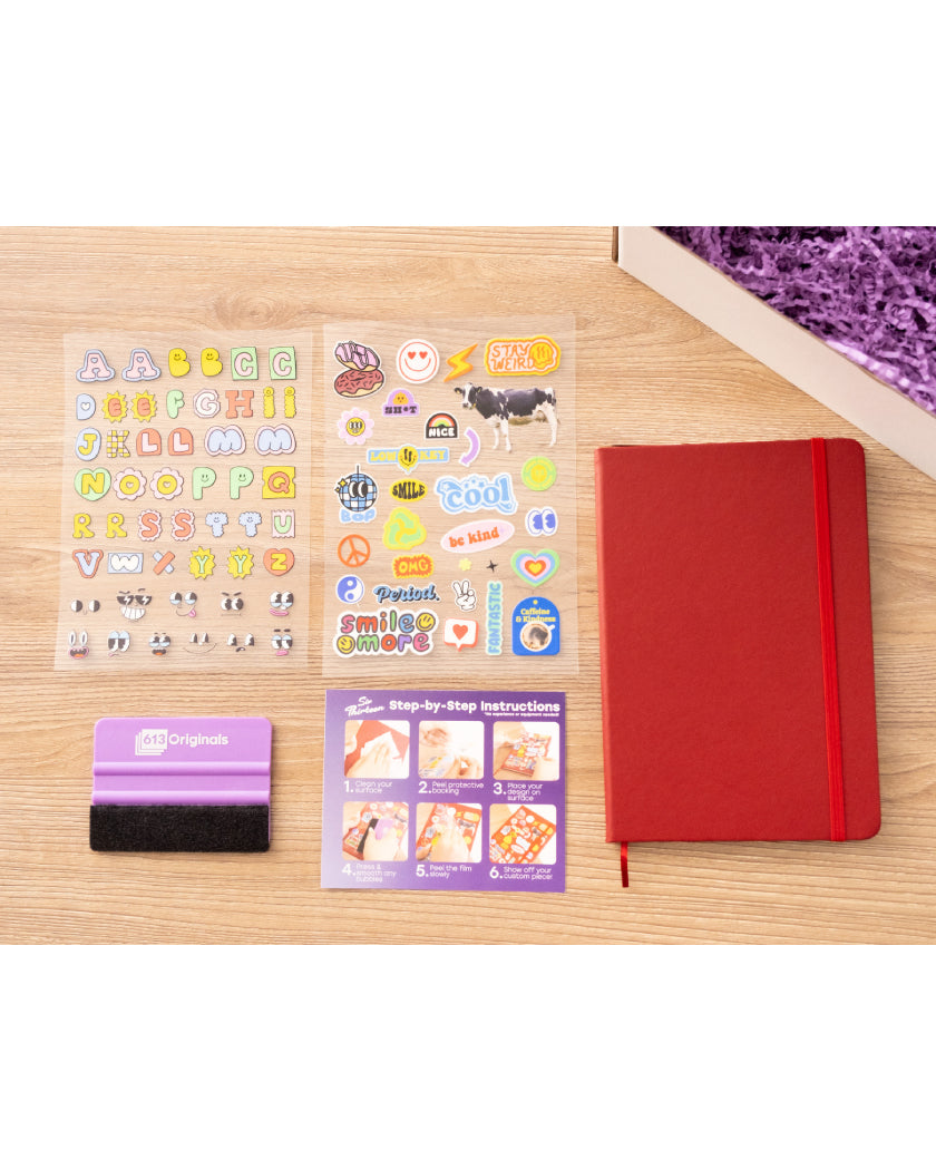 DIY Notebook Kit with Transfer Stickers