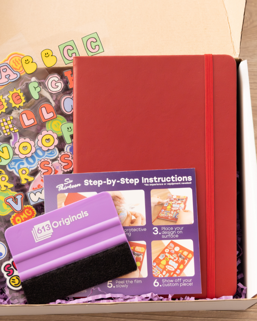 DIY Notebook Kit with Transfer Stickers