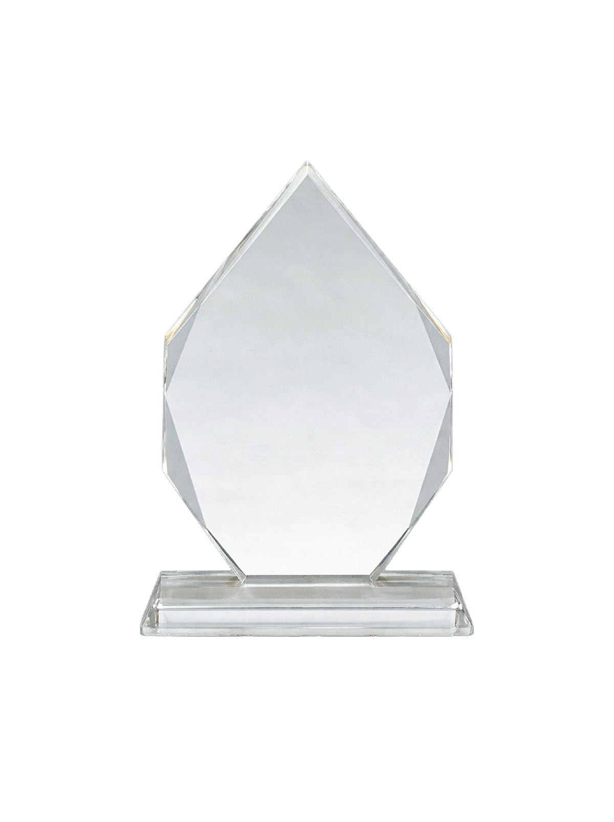 7" Diamond Crystal on Clear Pedestal Base