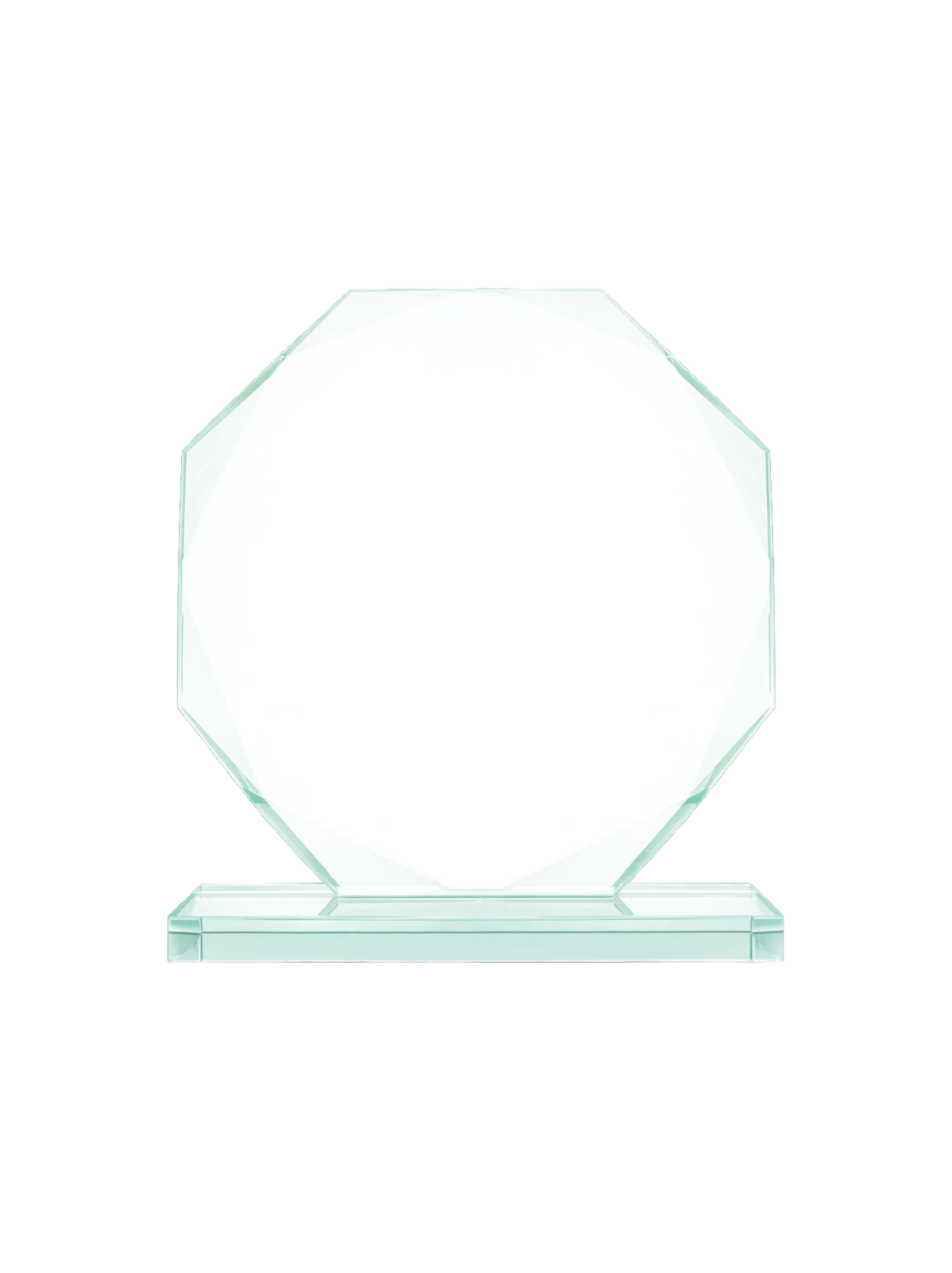 6" Octagon Glass Award