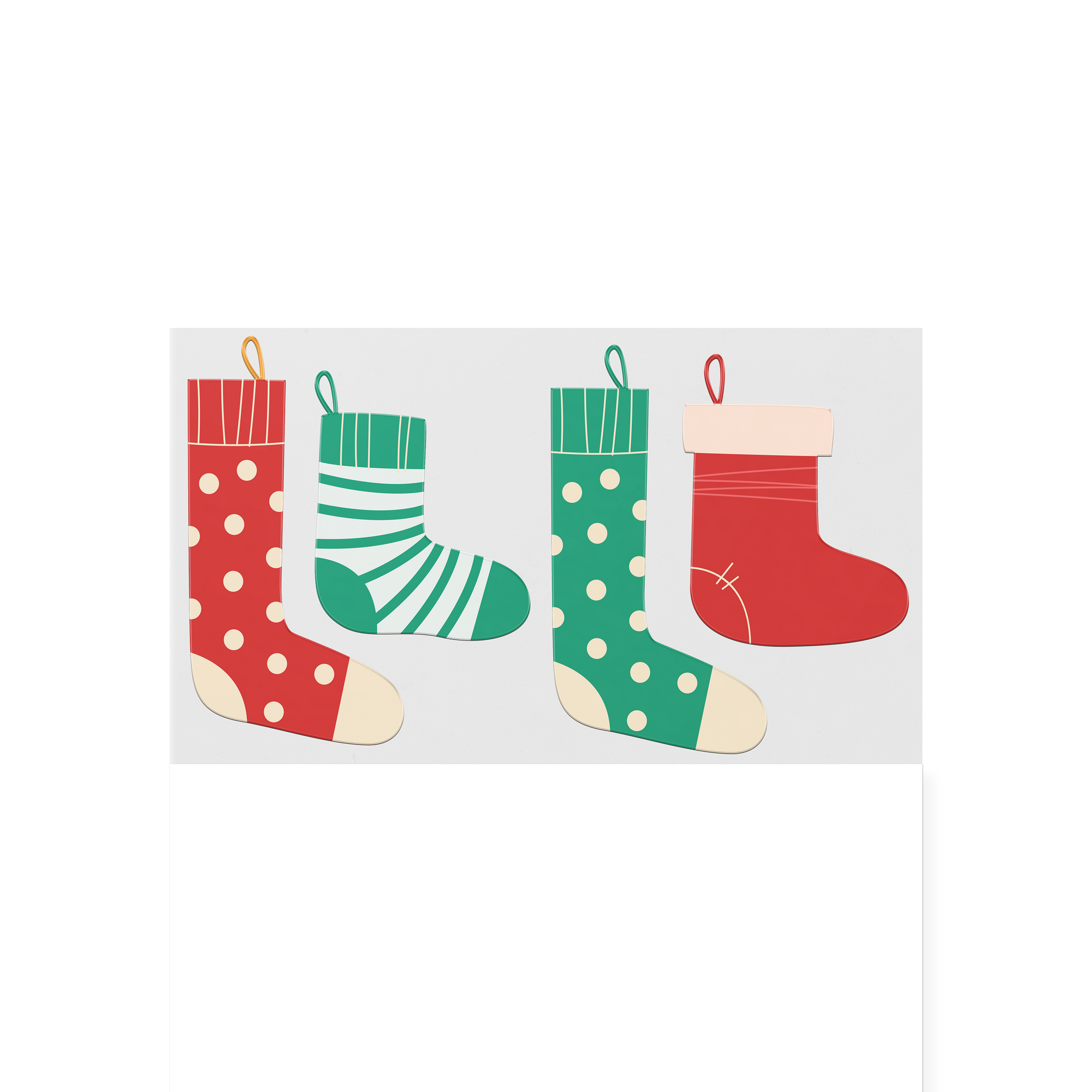 Green & Red Stockings  DTF Transfer